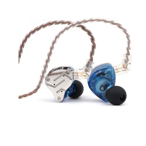Lukyamzn Blue Wired Noise Cancelling Gaming Earbud and In-Ear with Stainless Steel Faceplate with Mic