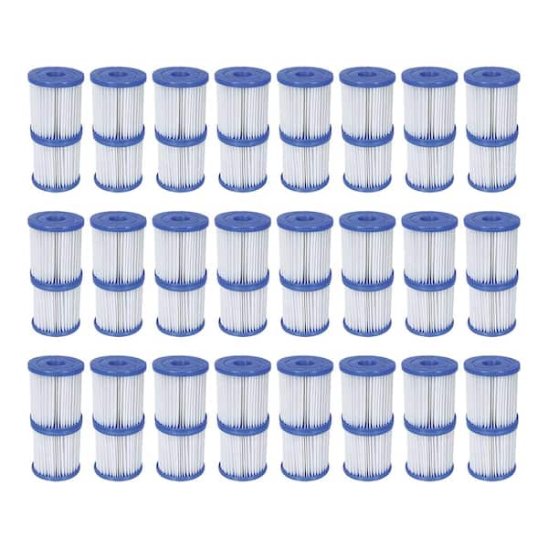 Bestway 3.3 in. Dia Type V/K 330 GPH Pool Replacement Filter Cartridge (24-Pack)
