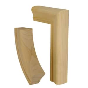 Stair Parts 7099 Unfinished Poplar Straight 2-Rise Gooseneck No Cap Handrail Fitting