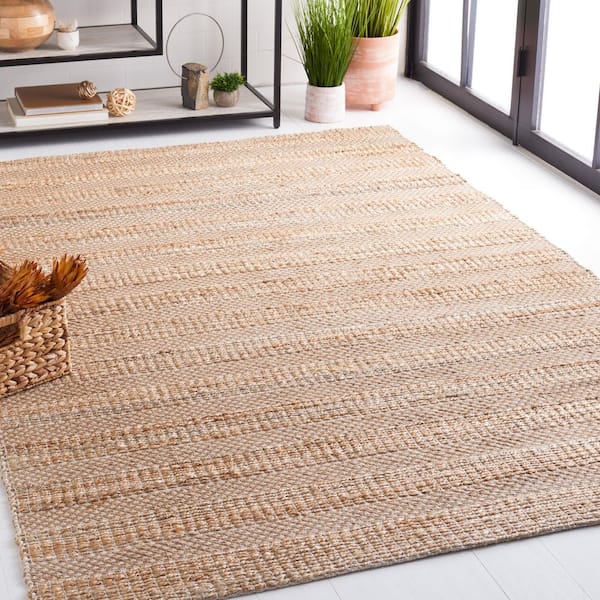 Natural Fiber 5 ft. x 8 ft. Ivory/Natural Solid Color Area Rug
