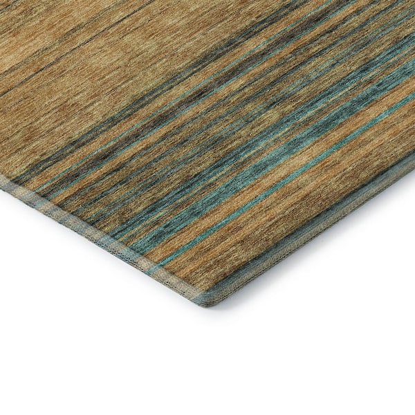 Mayfield Premium Machine Washable Abstract AMF979 Wheat 8 ft. x 10 ft. Area Rug