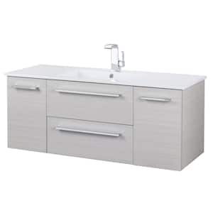 Silhouette 48 in. W x 18 in. D x 20 in. H Bathroom Vanity Side Cabinet in White Chocolate with White Acrylic Top