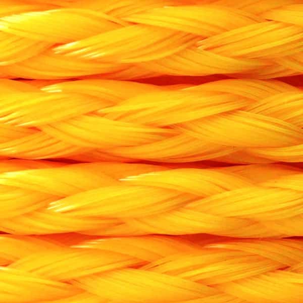 KingCord 5/16 in. x 600 ft. Polypropylene Hollow Core Braided Barrier Rope,  Yellow 401311 - The Home Depot