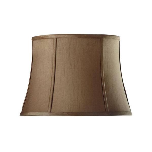 Home Decorators Collection Tapered Small 14 in. Diameter Gold Silk Blend Shade