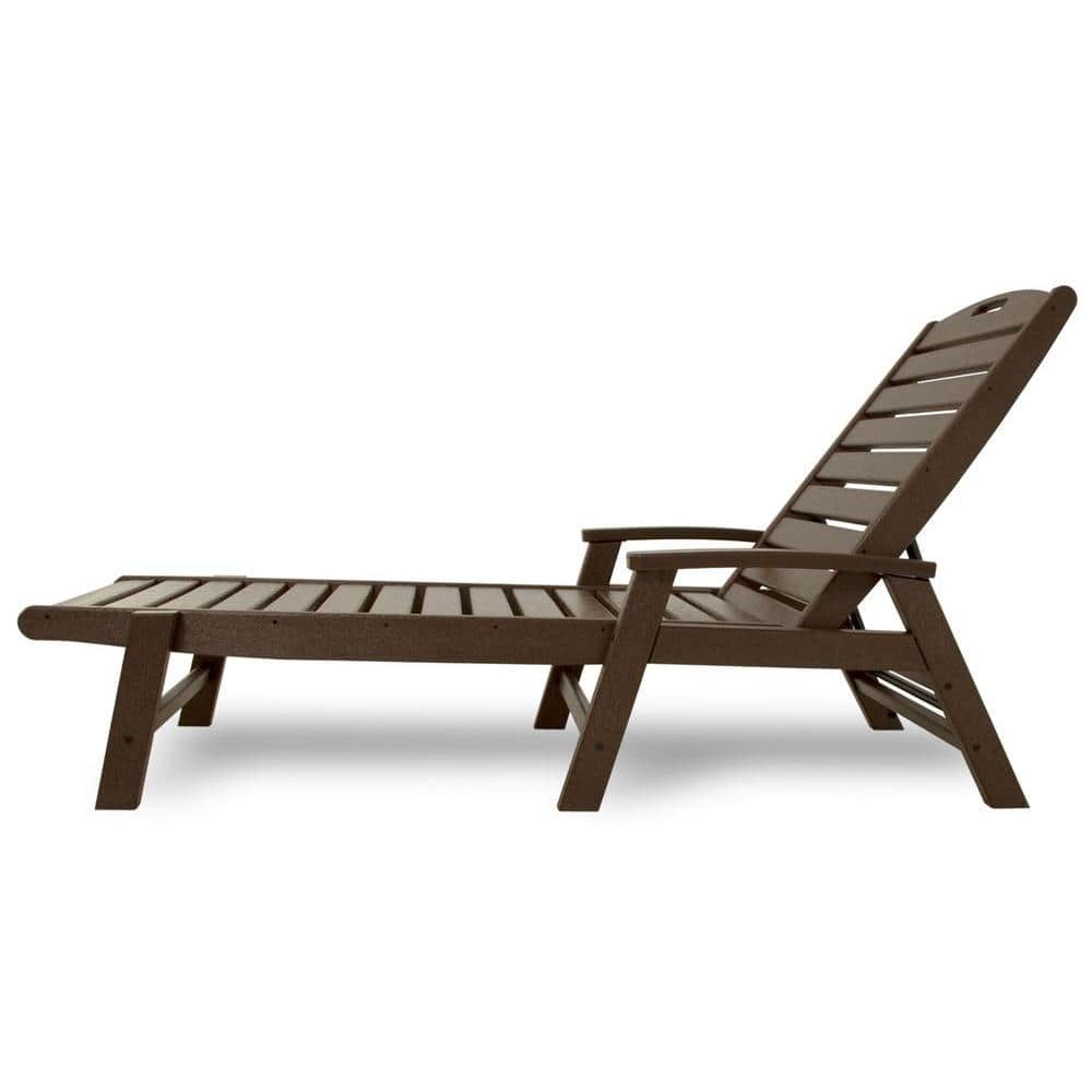 Vintage Lantern Stackable Chaise Lounger with Arms
