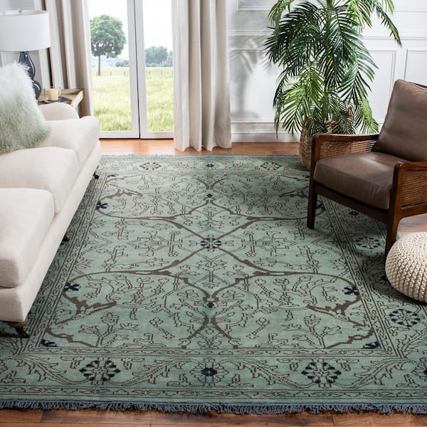 Spice Market 6 ft. x 9 ft. Teal Ornate Oriental Area Rug