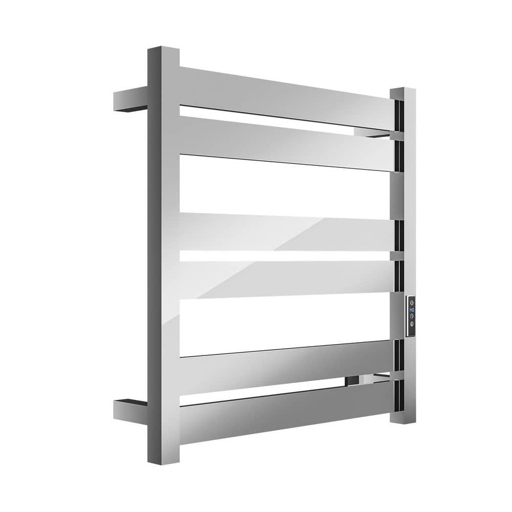 Starling Series 6-Bar Wall Mounted Electric Plug-In Bathroom Warmer Rack in