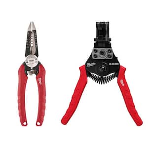 7.75 in. Combination Electricians 6-in-1 Wire Strippers Pliers with Automatic Wire Stripper and Cutter (2-Piece)