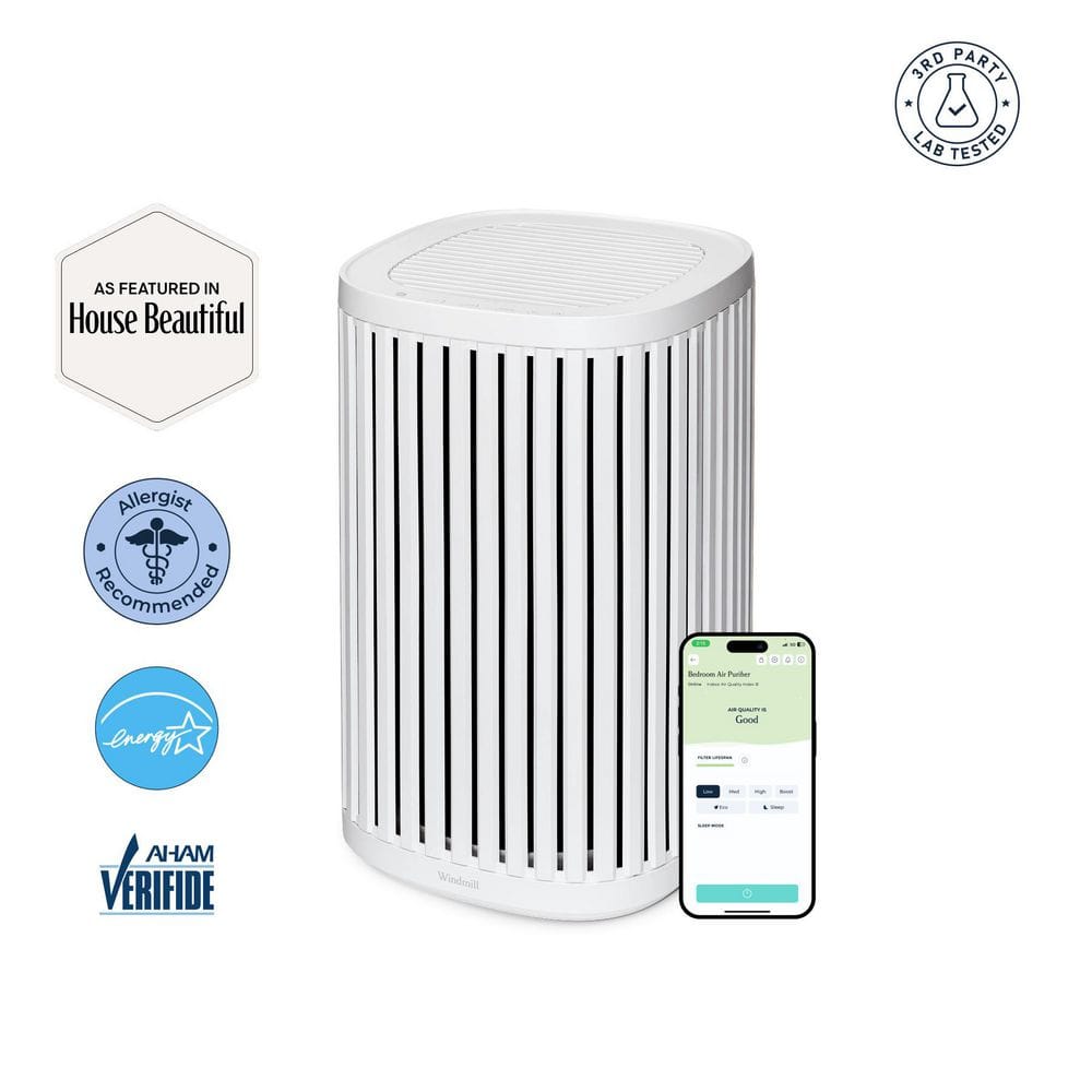 The Air Purifier 3-in-1, Ultra-Quiet, Medical Grade, True HEPA Filter, AHAM Verifide, Up to 975 Sq Ft, in White