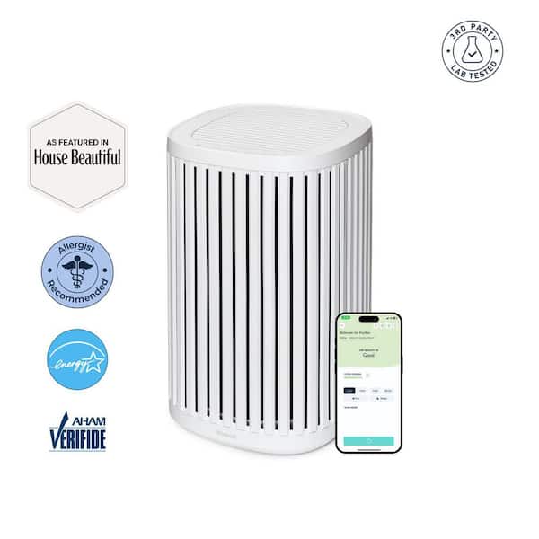 The Air Purifier 3-in-1, Ultra-Quiet, Medical Grade, True HEPA Filter, AHAM Verifide, Up to 975 Sq Ft, in White