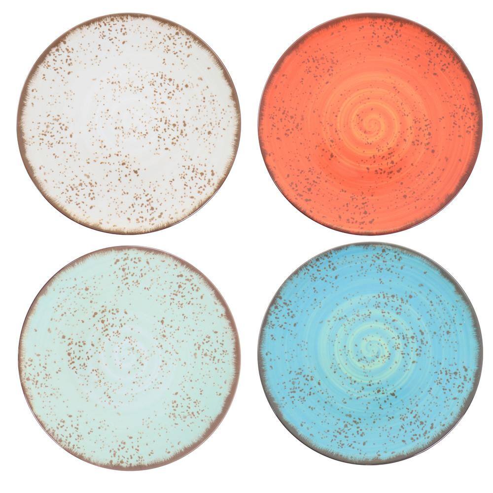 Pryce Assorted Color Melamine 12-Piece Outdoor Dinnerware Set