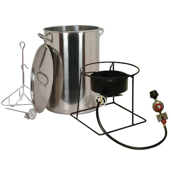 King Kooker 38,000 BTU Portable Propane Gas Outdoor Turkey Fryer with 30 qt. Stainless Steel Pot