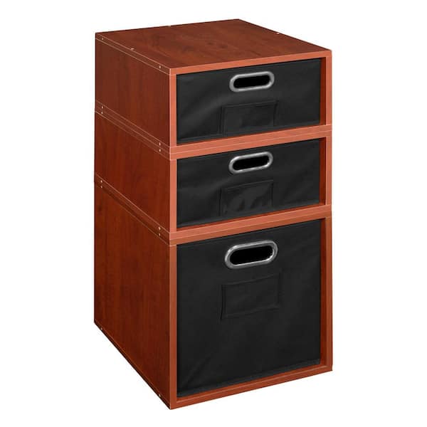 Regency 26 in. H x 13 in. W x 13 in. D Cherry Wood 3-Cube Organizer