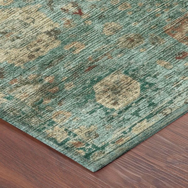 Chantille Machine Washable Indoor/Outdoor Abstract ACN2429 Seafoam 10 ft. x 14 ft. Area Rug