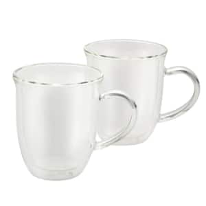 SOHO LOUNGE 4 Piece 16 oz. Stackable Clear Glass Beverage Mugs With Metal  Rack 985119849M - The Home Depot