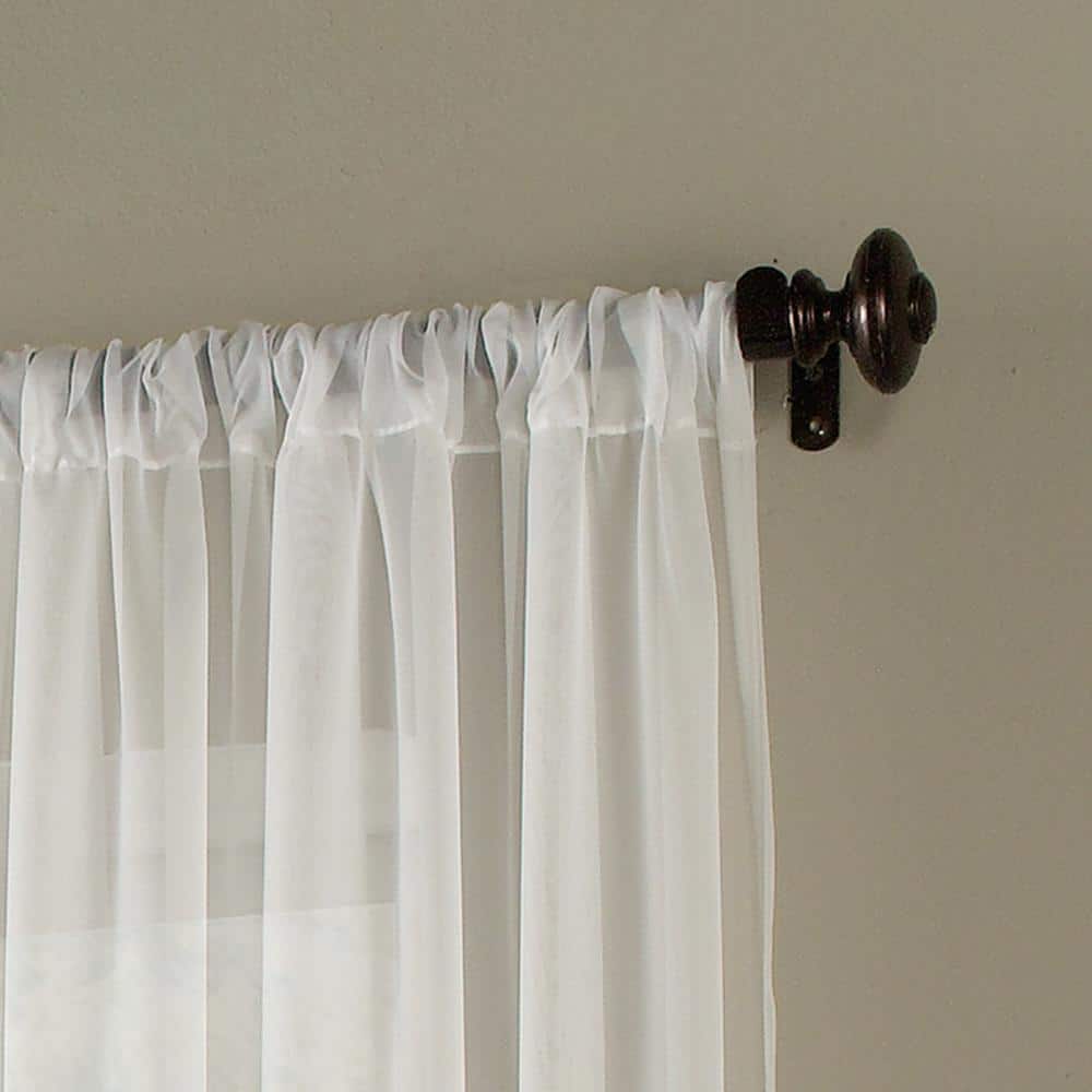 Winter White Sheer Voile 59" x 144" Window Curtain Panel