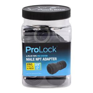 ProLock 3/4 in. Push-to-Connect x 1 in. MIP Plastic Reducing Adapter Fitting Pro Pack (6-Pack)