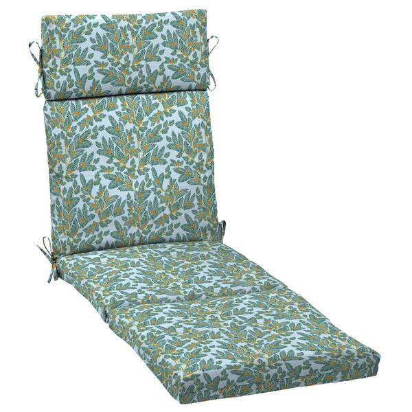 ARDEN SELECTIONS Artisans 72 in. x 21 in. Eugene Leaf Outdoor Chaise Lounge Cushion