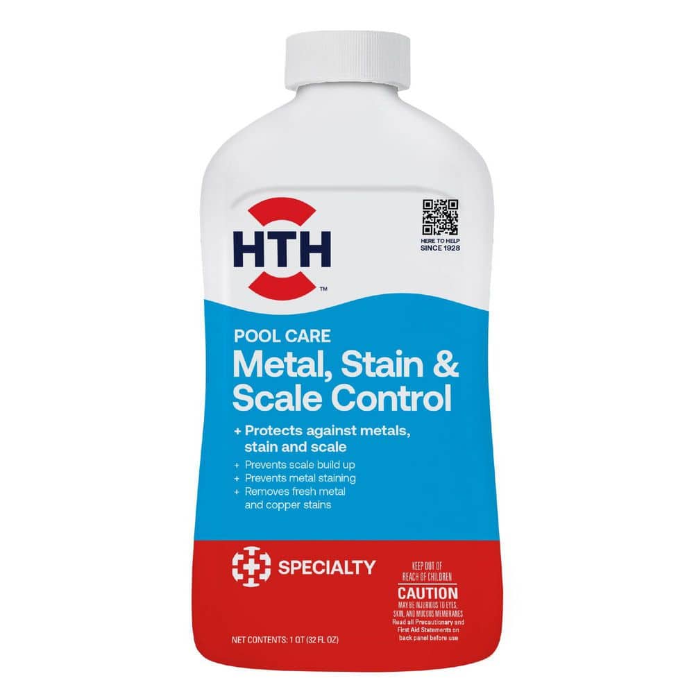 HTH 32 fl. oz. Pool Care Metal Stain Remover and Scale Control 67068 - The  Home Depot