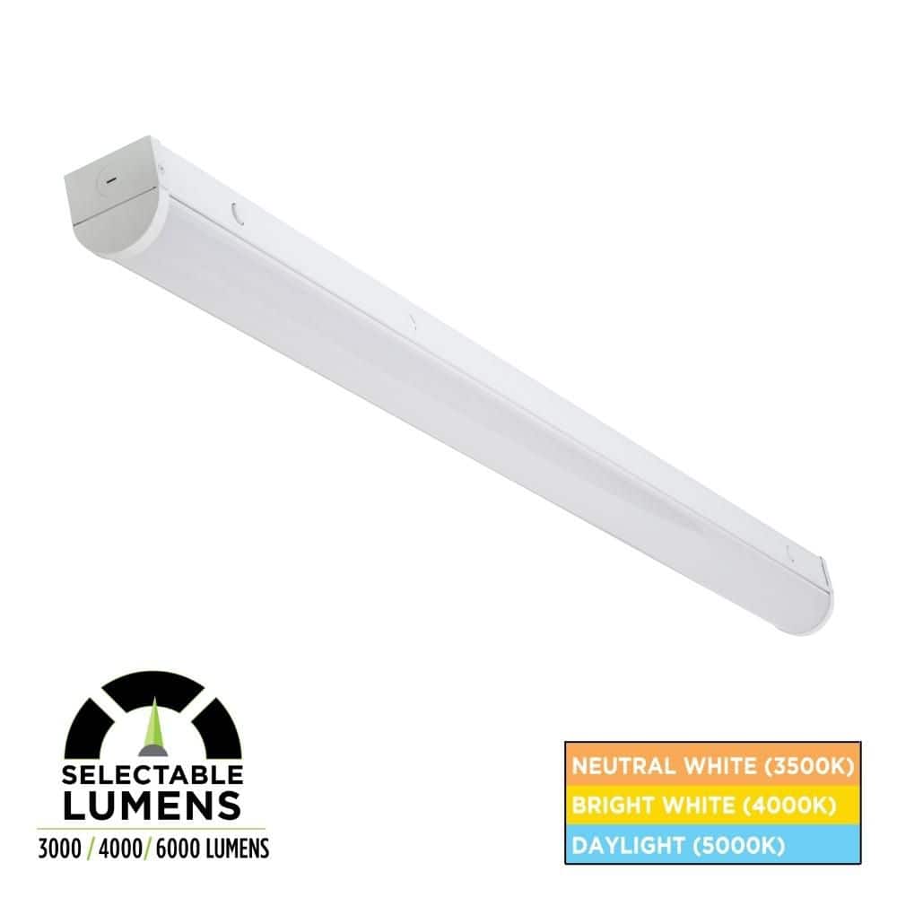 4 ft. Commercial Integrated LED White Shop Light 120-277V Selectable 3000/4000/6000 Lumens, CCT 3500K 4000K 5000K price history on PriceWatchPro