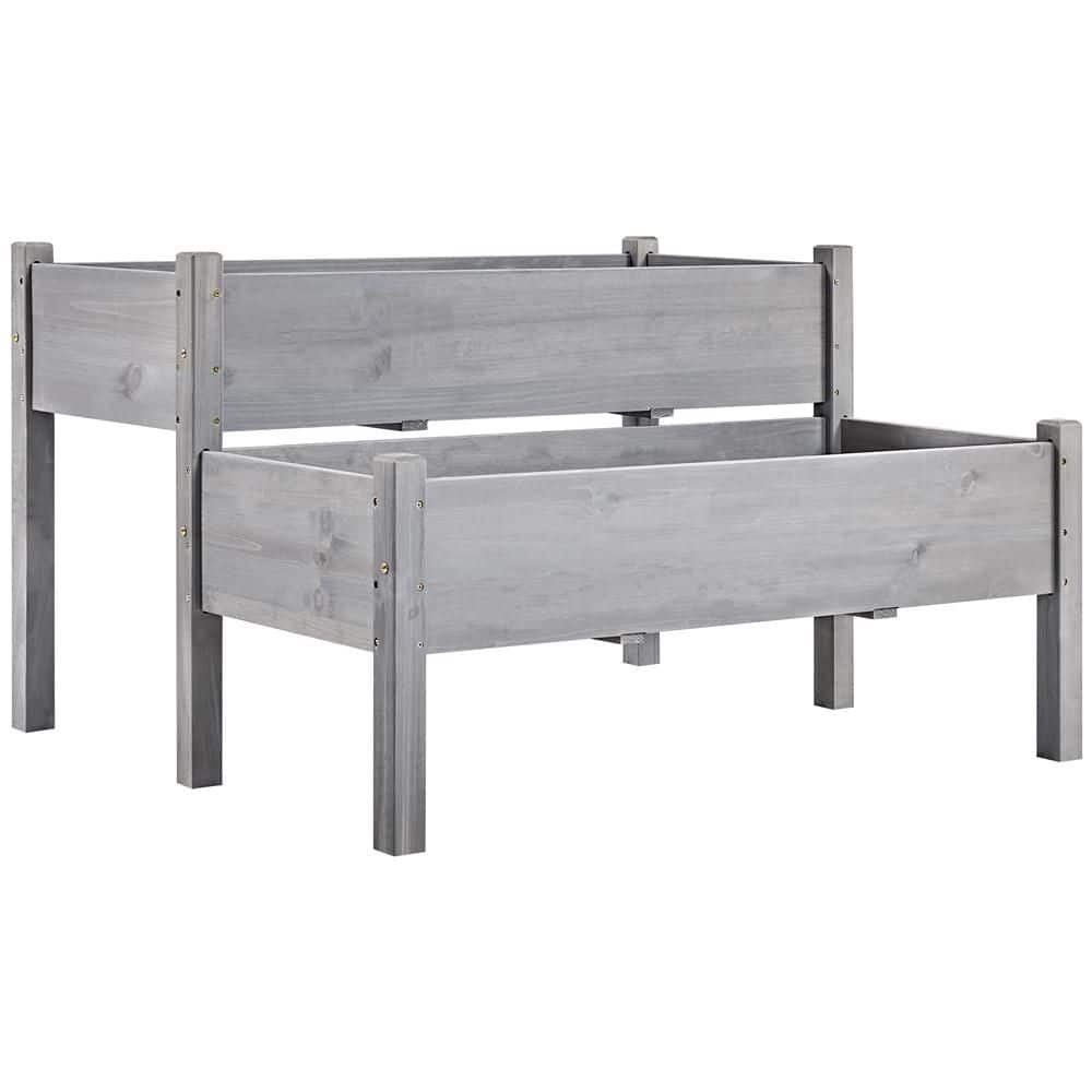 2-tier Raised Garden Bed Elevated Planting Box with Legs for Flowers Vegetables Herbs price history on PriceWatchPro