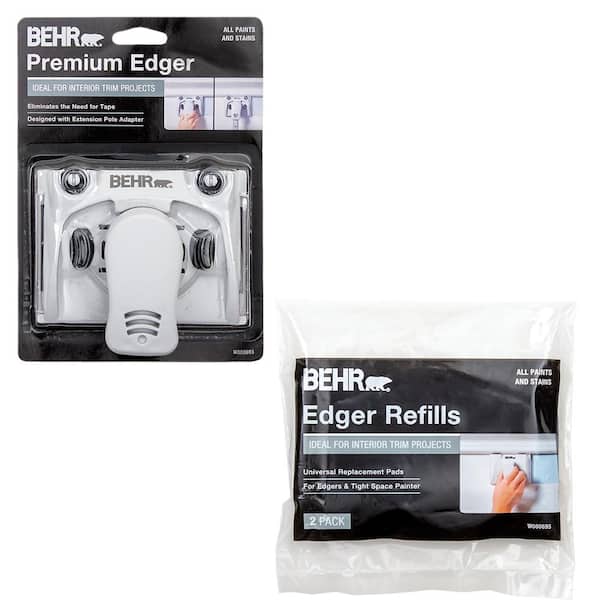 BEHR 5.75 in. Premium Trim Edger Painter with Extension Pole Adapter with Refill Pad 2-Pack