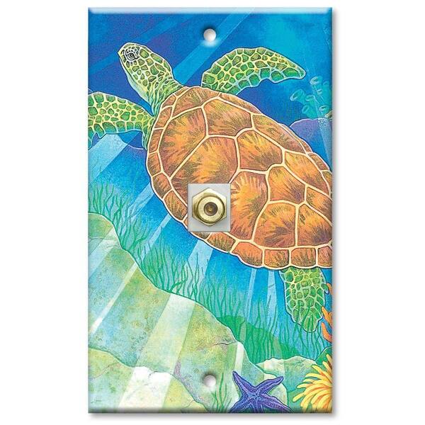 Art Plates Sea Turtle Cable Wall Plate