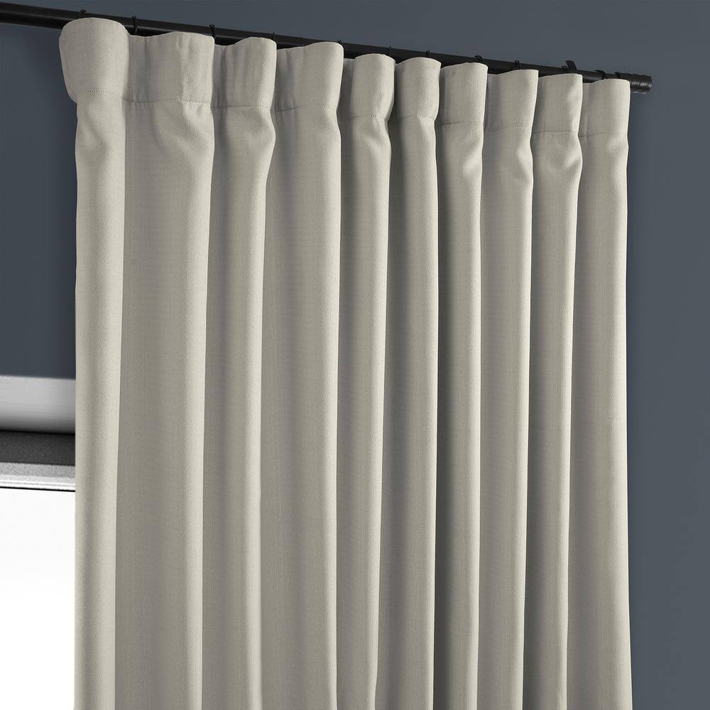 Birch Faux Linen Extra Wide Room Darkening Curtain Panel