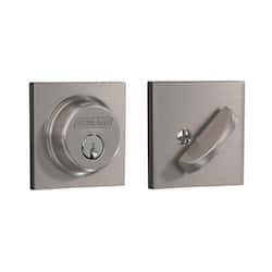 Schlage B60 Series Collins Satin Nickel Single Cylinder Deadbolt Certified Highest for Security and Durability