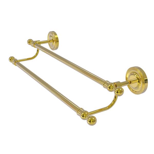 Allied Brass Regal Collection 18 in. Wall Mounted Double Towel Bar in Polished Brass