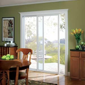 50 and 70 Series 35.5 in. x 77.875 in. White Aluminum Sliding Patio Insect Screen Door
