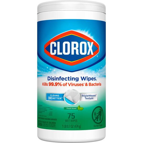 Clorox 75-Count Fresh Scent Bleach Free Disinfecting Cleaning Wipes