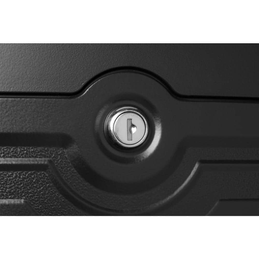 Black Aluminum and Steel Locking Wall Mount Mailbox