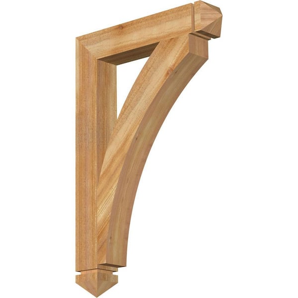 Ekena Millwork 4 in. x 36 in. x 24 in. Western Red Cedar Thorton Arts and Crafts Rough Sawn