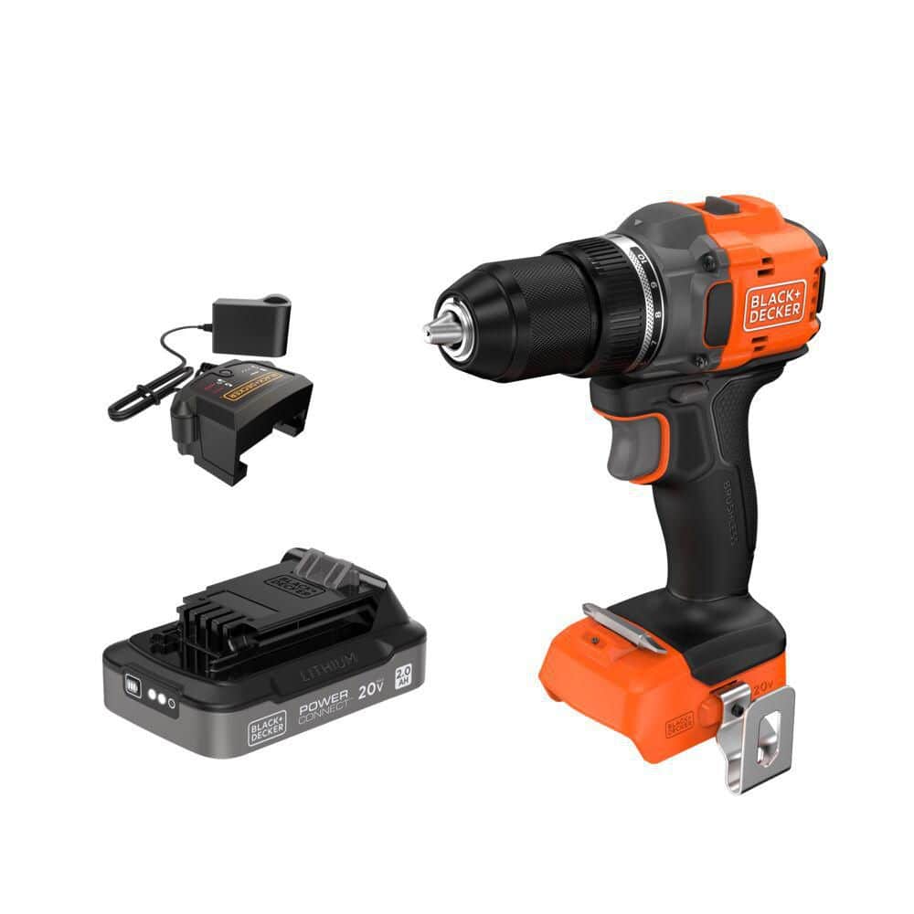 BLACK+DECKER 20V MAX Lithium-Ion Brushless Cordless 1/2 in. Drill
