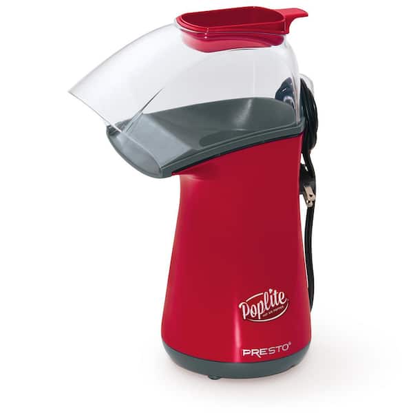 Presto - PopLite Hot Air 4 oz. Red and Black Countertop Popcorn Machine