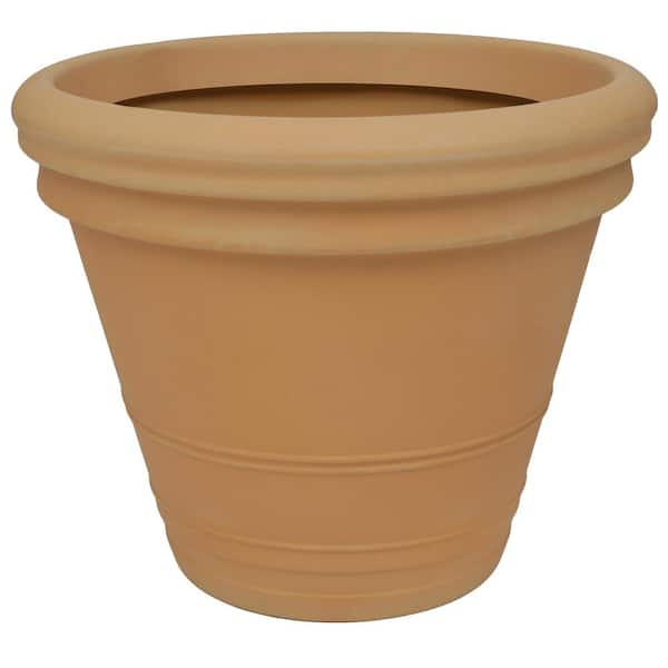 Rain Forest 30 in. Antúrio Rolled Rim Plastic Planter