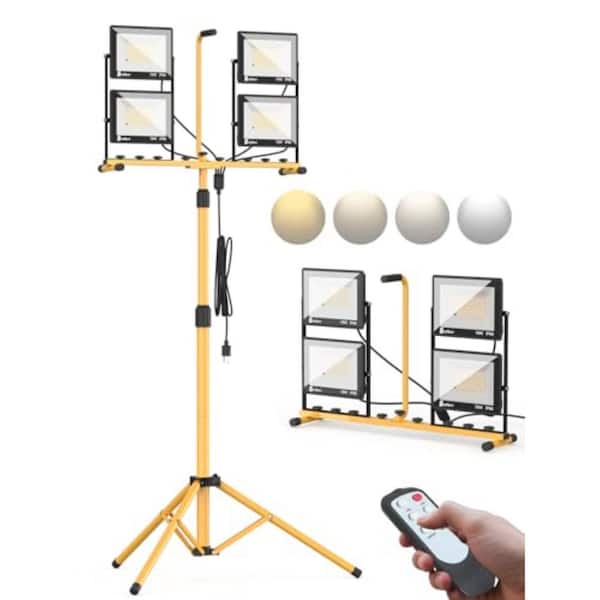 120-Volt 32000 Lumen LED Tripod Work Light Corded Electric Adjustable 76 in. Tool Only for Jobsite