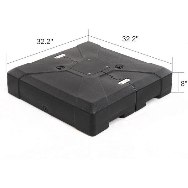 11 ft. Octagon High-Quality Wood Pattern Aluminum Cantilever Patio Umbrella with Stand, Cream