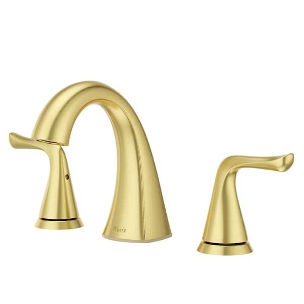 Willa 8 in. Widespread 2-Handle Bathroom Faucet in Brushed Gold