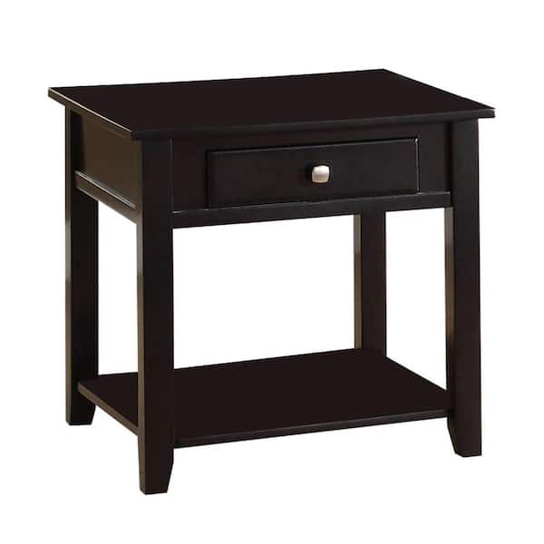 Acme Furniture Malachi 22 in. Black Square Wood End Table