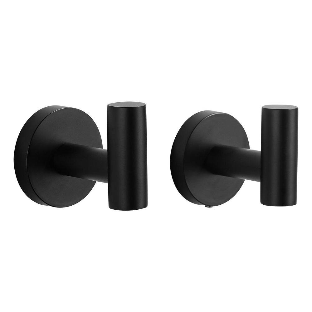 (2 Pack) Wall Mount Stainless Steel J-Hook Towel Hook Bath Hook in Matte Black price history on PriceWatchPro