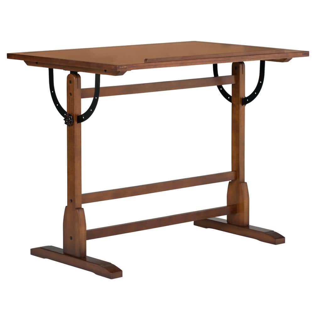 Rustic Oak Solid Wood Traditional Craft Desk