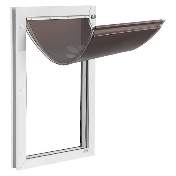 SKYSHALO Pet Door, X-Large, Double Magnetic Flaps, Metal Frame