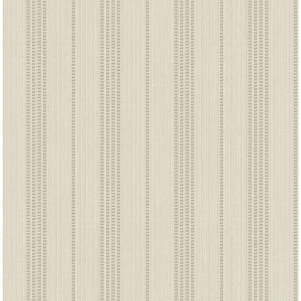 Textile Stripes Beige Paper Non Pasted Strippable Wallpaper Roll (Cover 56.05 sq. ft.)