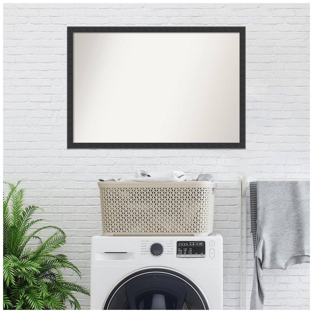 Mezzanotte Black Full Length Rectangular Wood Vanity Mirror