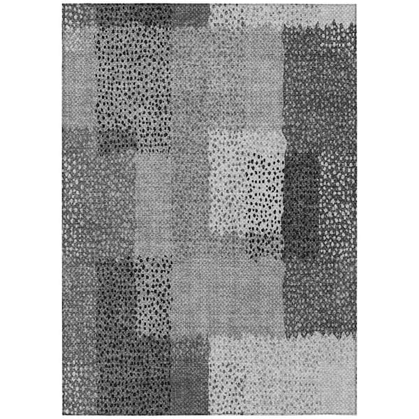 Chantille Machine Washable Indoor/Outdoor Abstract ACN2868 Gray 8 ft. x 10 ft. Area Rug