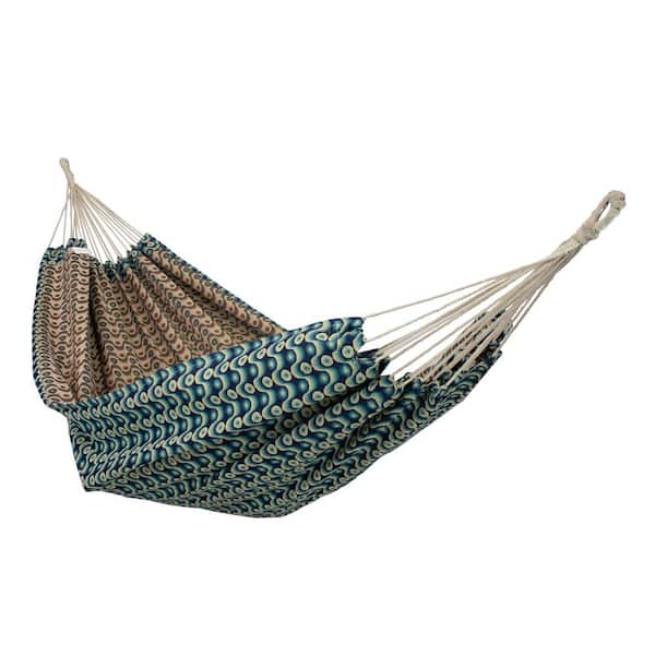 Sunnydaze Sunnydaze 2-Person 10 ft. L Polyester Jacquard Double Hammock - Retro Waves