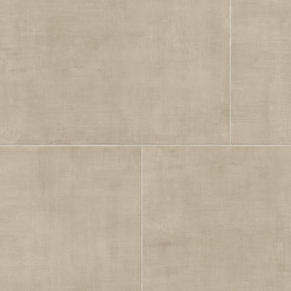 Unico Sand 24 in. x 48 in. Concrete Look Porcelain Floor and Wall Tile (15.50 sq. ft. /Case)
