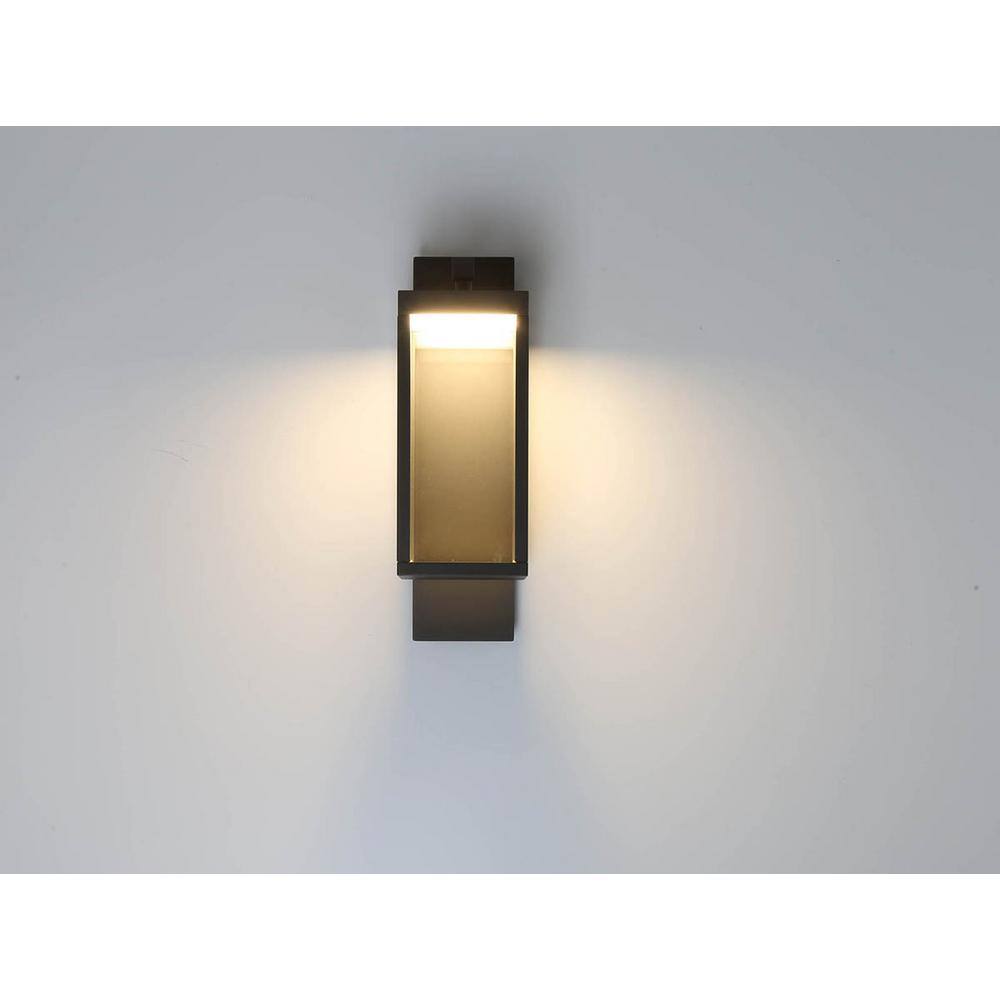 Graphite Grey LED Outdoor Wall Sconce with Clear Glass